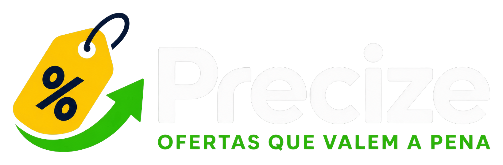 Precize — logo negativo com assinatura