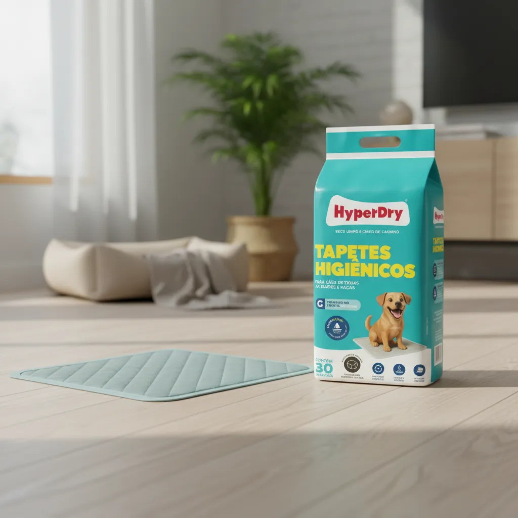 Tapete Higiênico Para Cães Hyperdry 60×90 Controle De Odor Branco/cinza
