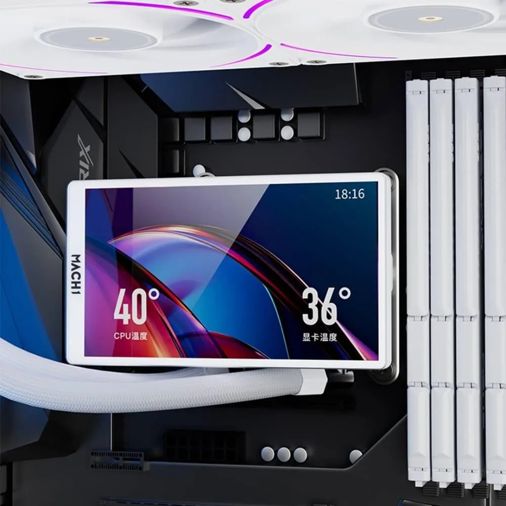 Water Cooler Mach1 Polar Argb 360mm Branco Amd Intel