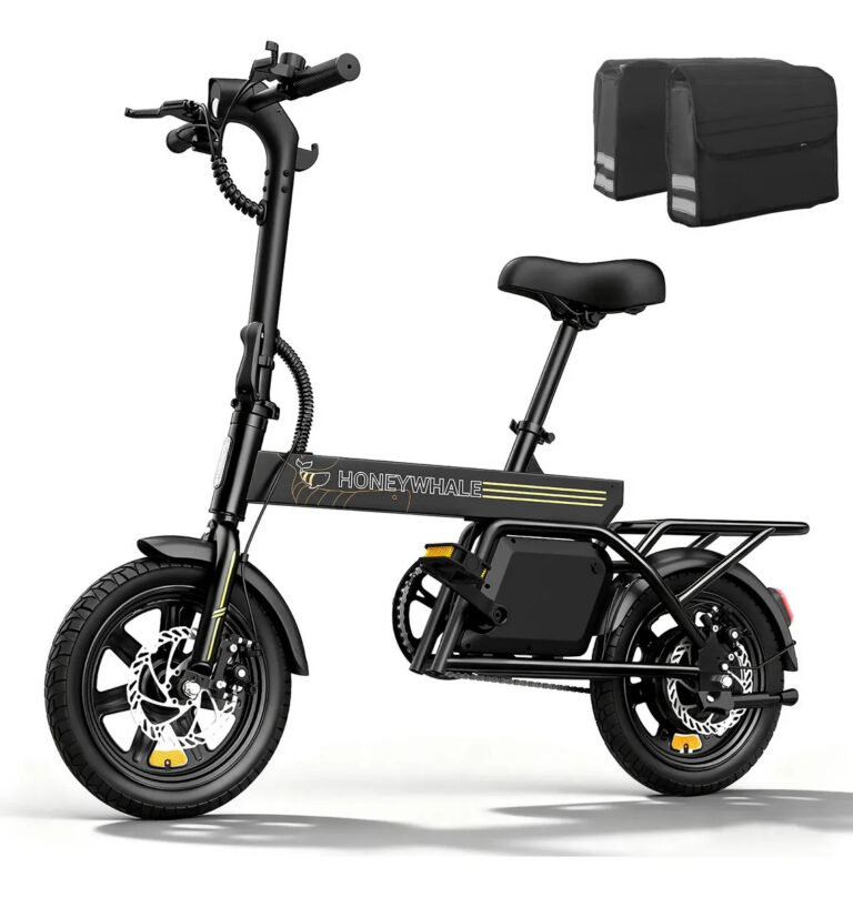 Honeywhale B20 Bicicleta Elétrica, 440w-35km-25km/h-120kg, Scooter Motor-ebike-adulto-bike-autonomia-velocidade Máxima-carga-honey Whale-fat-dobravel, 14 Aro, Freios A Disco Dianteiros E Traseiros