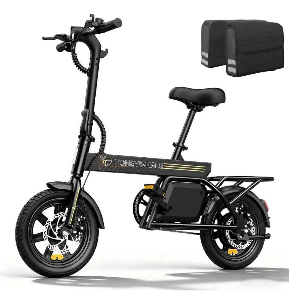 Honeywhale B20 Bicicleta Elétrica, 440w-35km-25km/h-120kg, Scooter Motor-ebike-adulto-bike-autonomia-velocidade Máxima-carga-honey Whale-fat-dobravel, 14 Aro, Freios A Disco Dianteiros E Traseiros