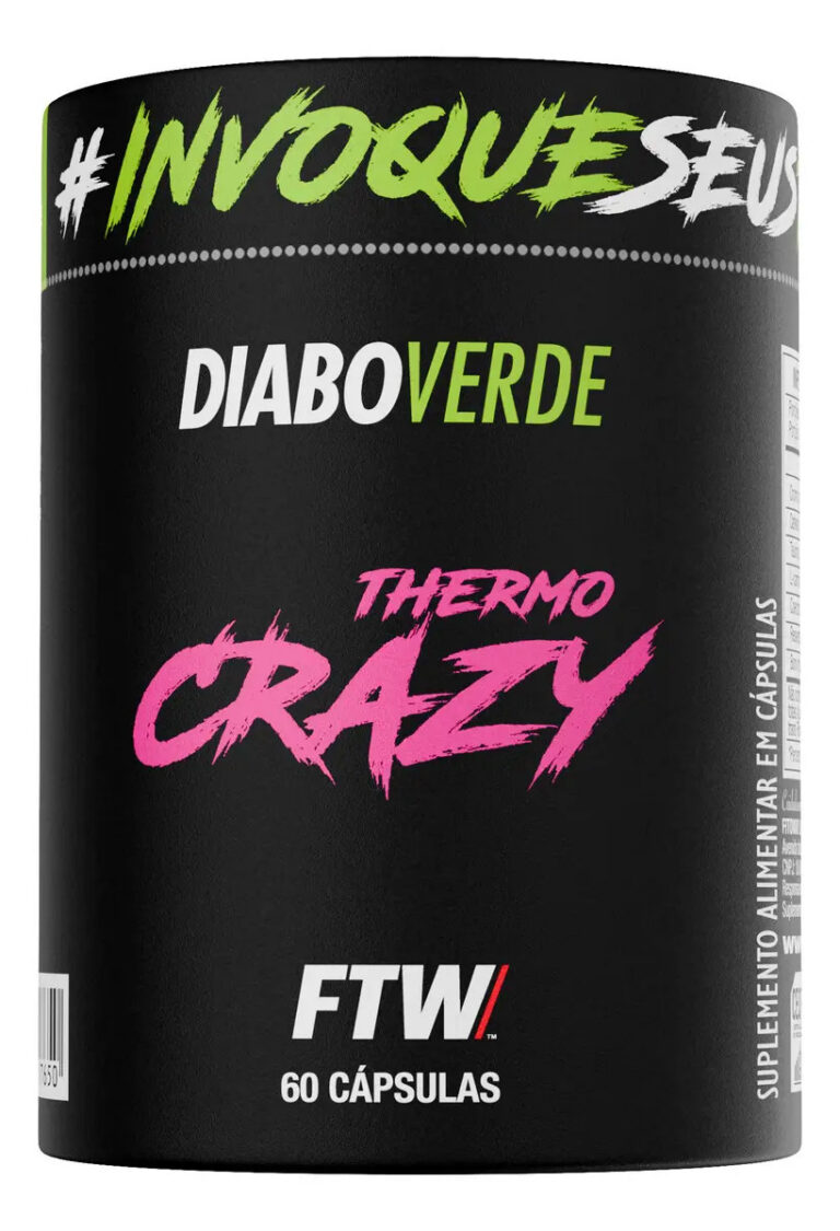Termogênico Thermo Crazy Pote 60 cáps FTW – DIABO VERDE