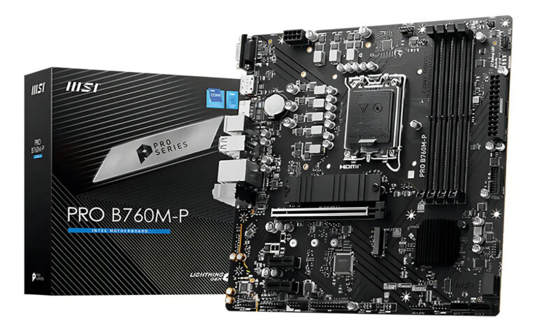 Placa Mãe Msi Pro B760 M – P, Lga 1700, Ddr5, Matx Preto