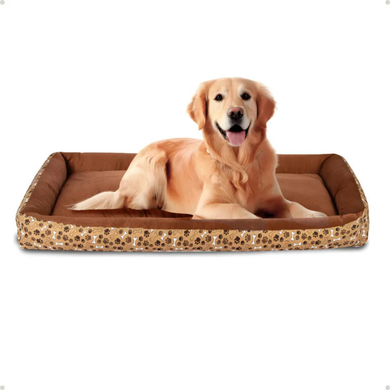 Cama Pet Xg Extra Grande 100% Algodão Super Confortável Cor Pata Marrom