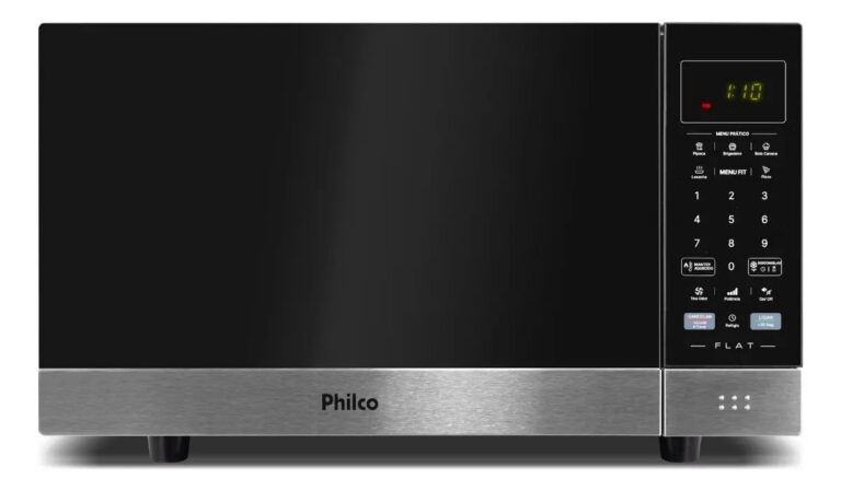 Micro-Ondas PMO30F Flat 28L Preto Espelhado Philco 220V