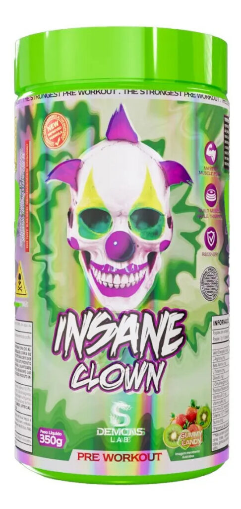 Suplemento Pré Treino Insane Clown 350g Demons Lab Sabor Doces Mastigáveis