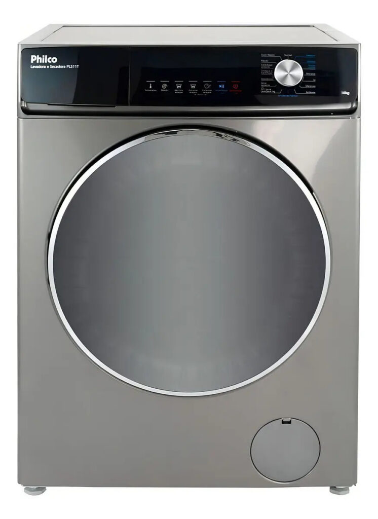 Lava e Seca Philco 16 Programas Eco Inverter 10 kg Inox PLS11T – Inox