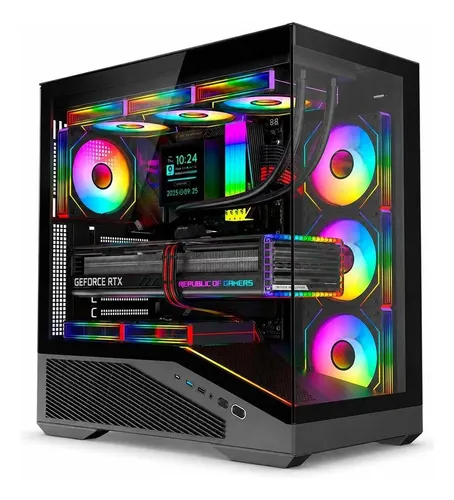 Gabinete Gamer Liketec Zaiden Atx Rgb Vidro Temperado Preto