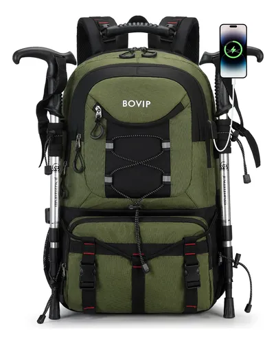 Mochila Trekking 40l Usb Impermeável Trilha Camp Viagem