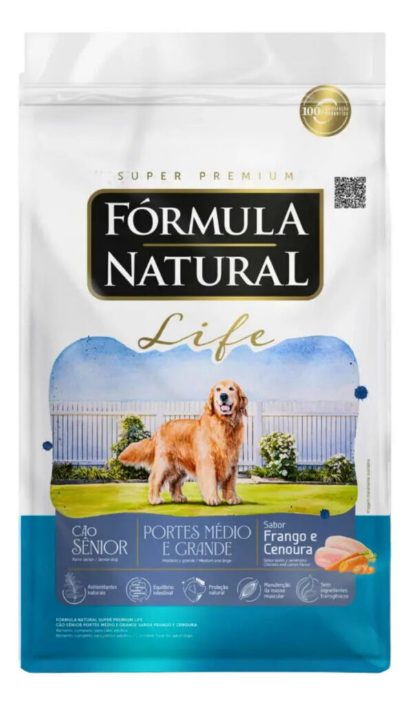 Ração Fórmula Natural cães sênior raças médias grandes Adimax 15Kg