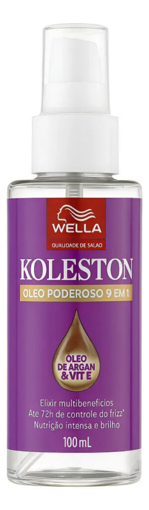 Óleo Poderoso 9 Em 1 Wella Koleston 100ml Frizz Brilho Elixir Nutrição Capilar