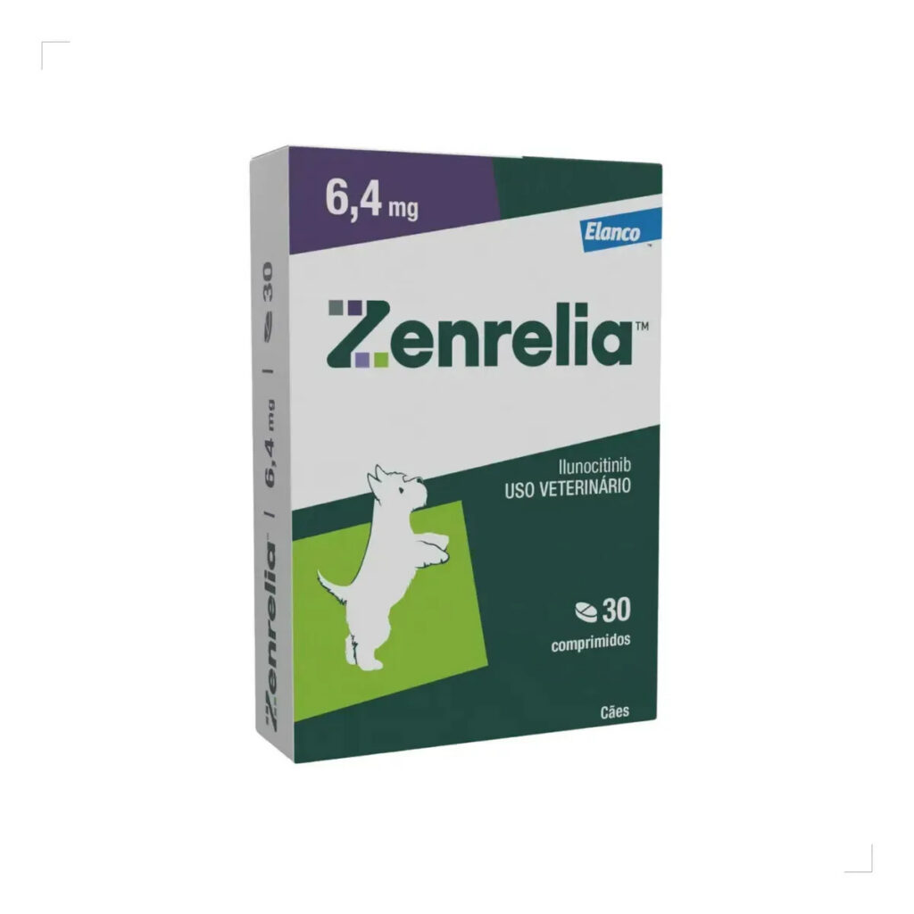 Zenrelia 6,4mg 30 Comprimidos para Dermatite Alérgica Cães Elanco