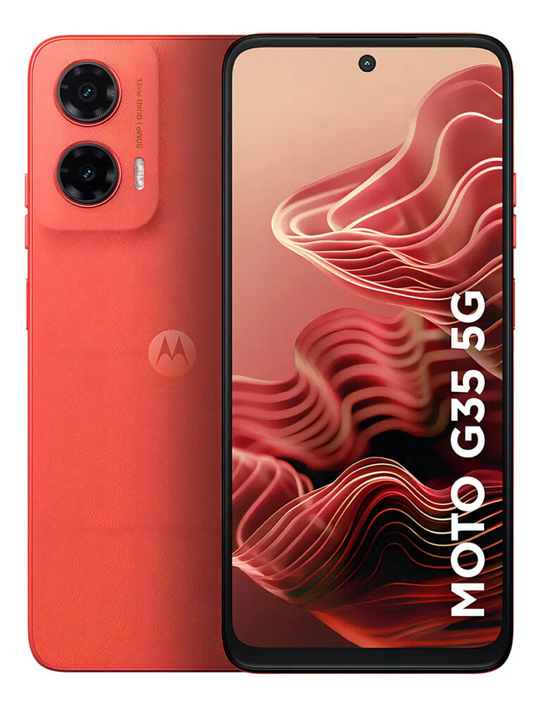 Smartphone Motorola Moto G35 5g – 256gb 4gb Ram+8gb Ram Boost e Camera 50mp Com Ai Nfc Tela 6.7 Com Superbrilho – Coral – Vegan Leather