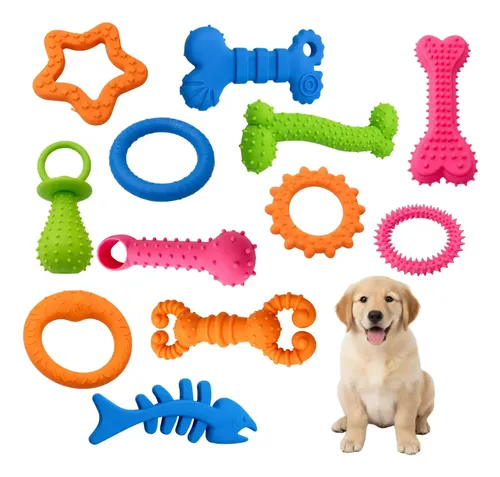 Kit 5 Brinquedos Interativo Pet Mordedor Cachorro Filhote