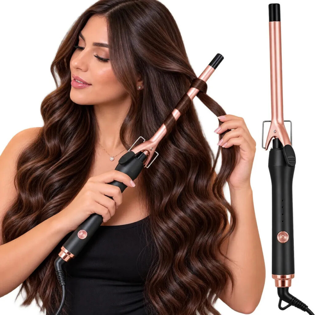 Modelador de Cachos 9mm Profissional Bivolt Cerâmico Ondas Cachos Finos Definidos Modelador Elétrico Cabelo LC ONE