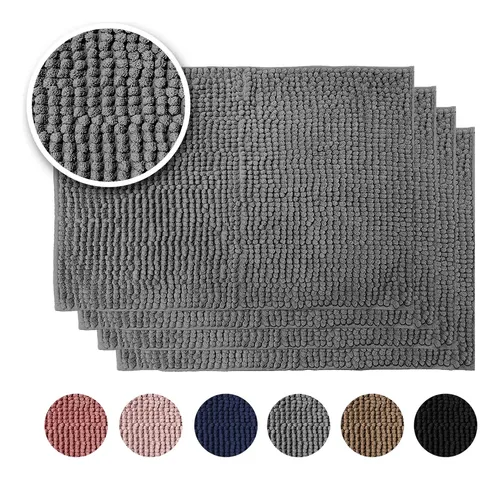 Kit 4 Tapetes De Banheiro 40×60 Antiderrapante Bolinha Macio