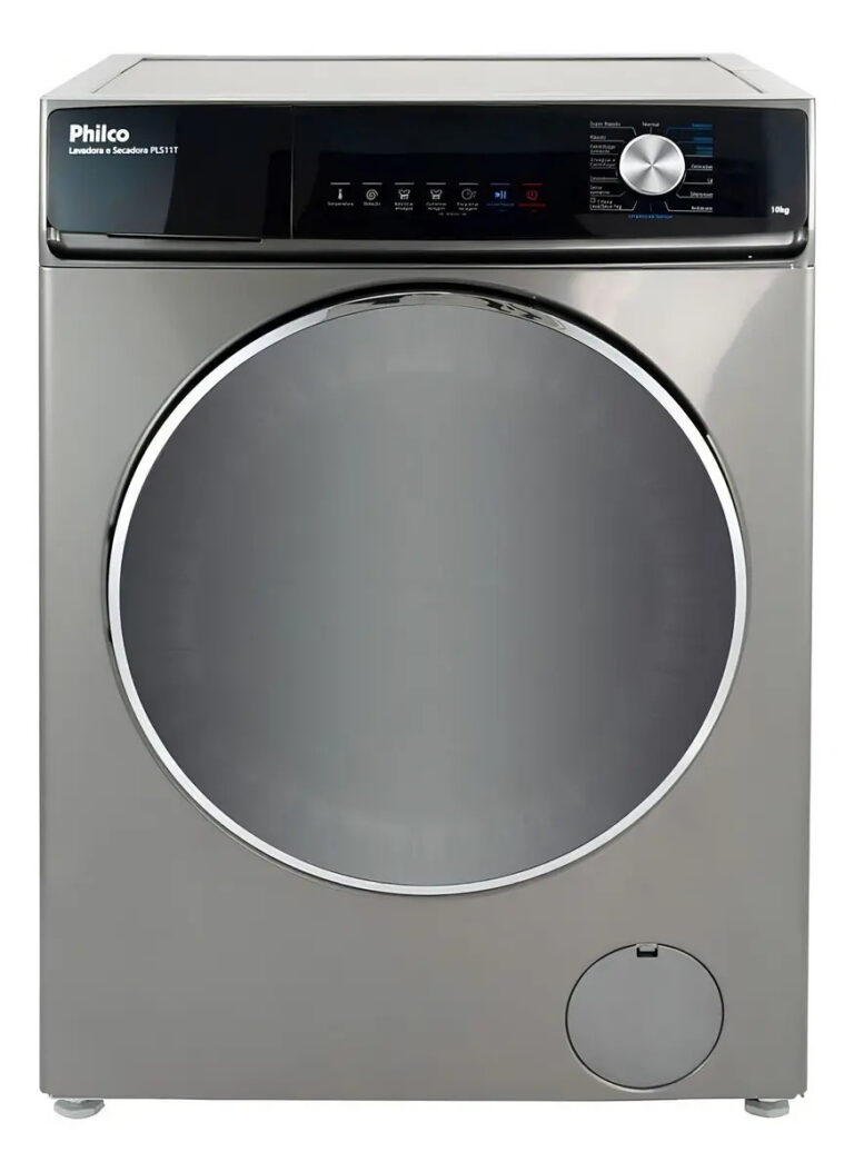 Lava e seca Philco 16 programas eco inverter 10 kg inox PLS11T
