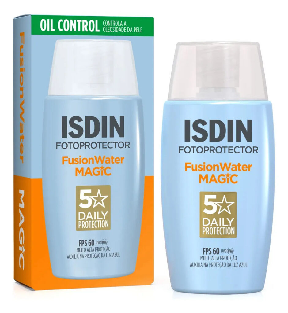 ISDIN Protetor Solar Facial Fusion Water 5 Stars Sem Cor FPS 60 – 50ml