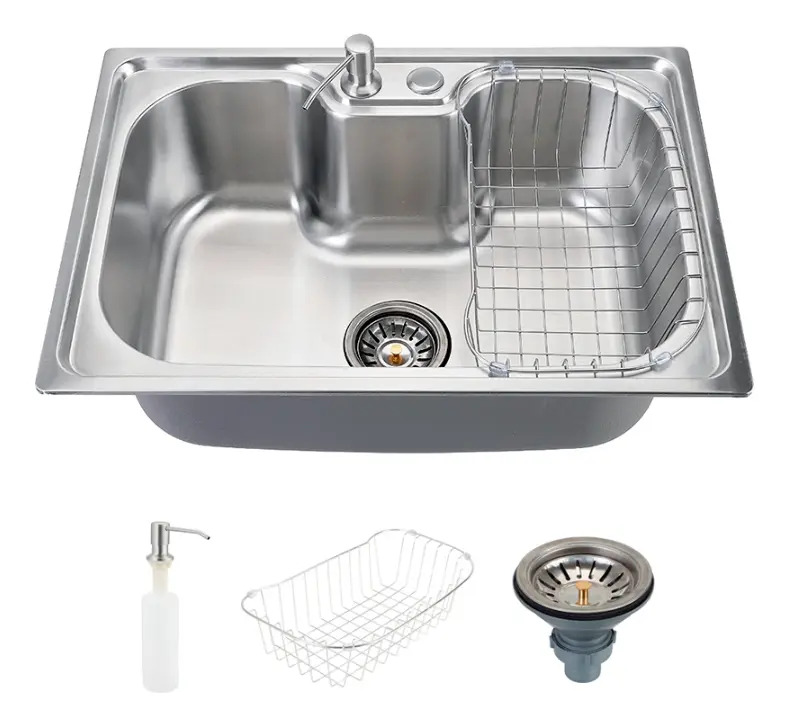 Cuba Gourmet para Cozinha com Acessórios Aço Inox 201 60x42cm Carajás Pingoo.casa – Prata
