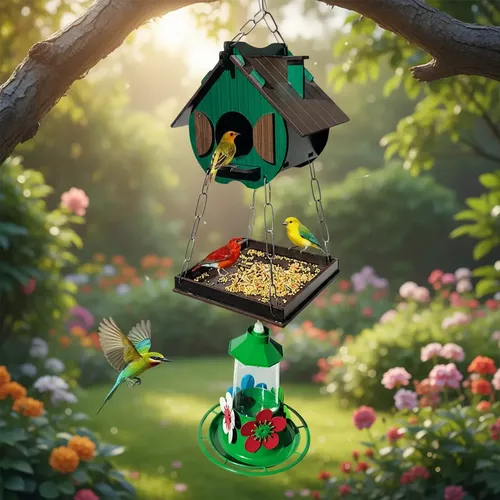Comedouro Bebedouro Tratador Mais Casinha De Passarinho