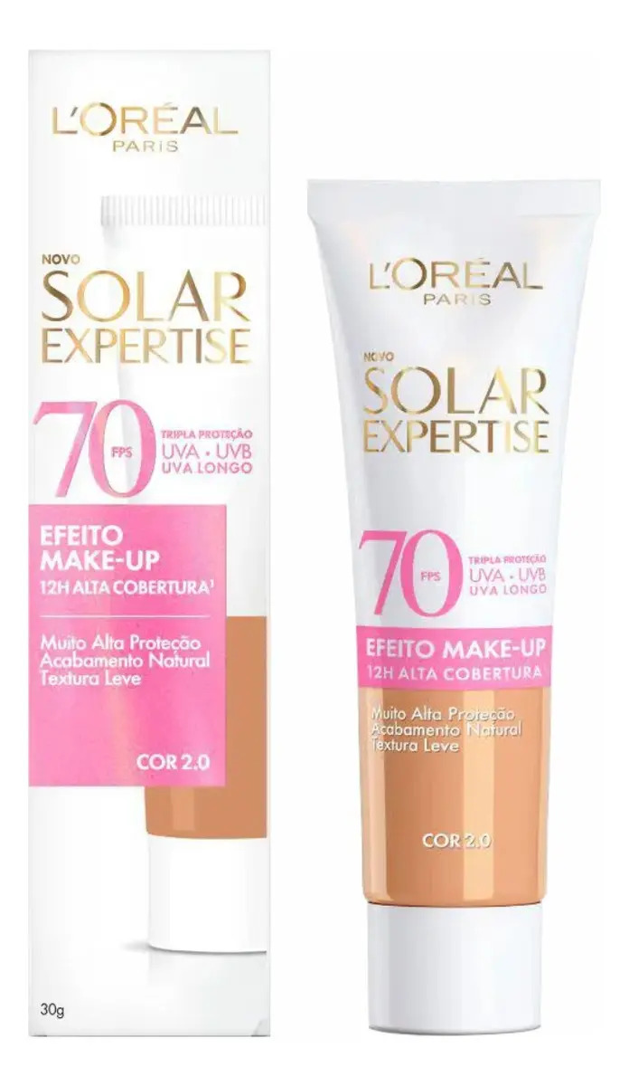Protetor Solar Facial com Cor FPS 70 Alta Cobertura – L’Oréal Paris Solar Expertise Efeito Make Up 30g