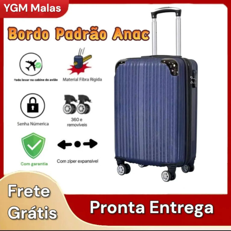 Mala De Viagem Sweet Studio 2060 Azul 55 Cm X 35cm X 25cm 10kg Abs Rodinhas 360 Leva Na Cabine Do Avisão Resistente