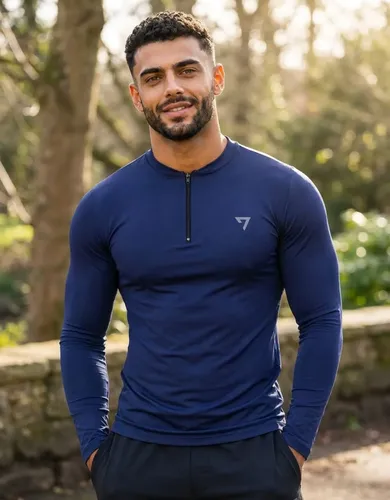 Camisa Térmica Masculina Segunda Pele Manga Longa Com Zíper