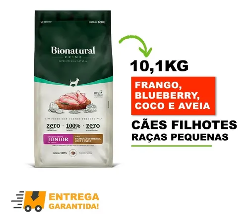 Ração Bionatural Junior Filhotes Raças Pequenas Frango 10kg