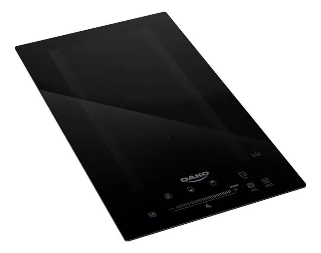 Cooktop De Indução 2 Bocas Dako Com Zona Flexível e 9 Níveis de Potência Mais Turbo