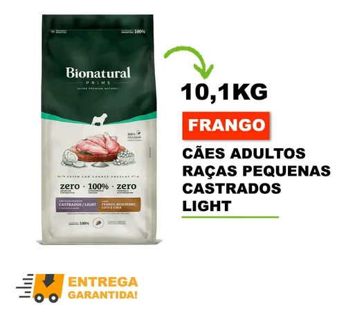 Ração Bionatural Light Cães Raças Pequenas 10kg Superpremium