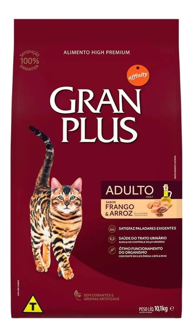 Ração Gatos Adultos Frango E Arroz 10,1kg Granplus