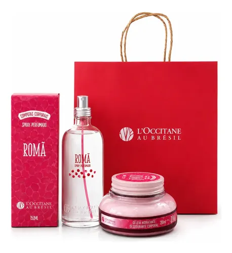 Kit Presente Romã Loccitane Spray 150ml+geleia 200ml+sacola