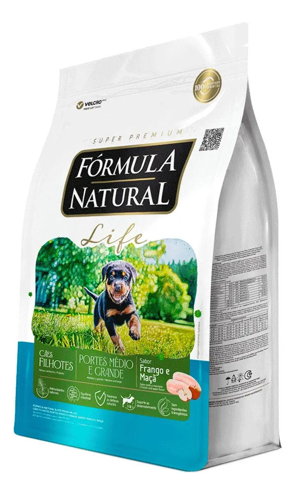 Fórmula Natural Super Premium Life ração cães filhotes portes médio e grande 10,1kg
