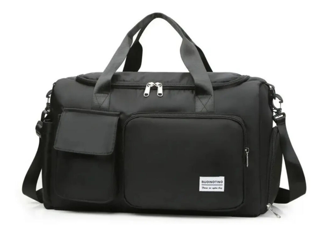 Mala De Viagem Bolsa De Mão E Transversal Feminina Masculina Cor Preto