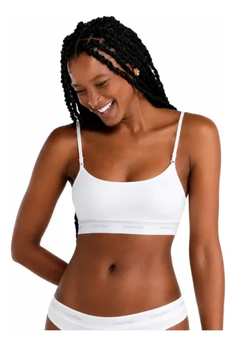 Top Sutiã Calvin Klein Algodão Ck Alças Ajustáveis Original