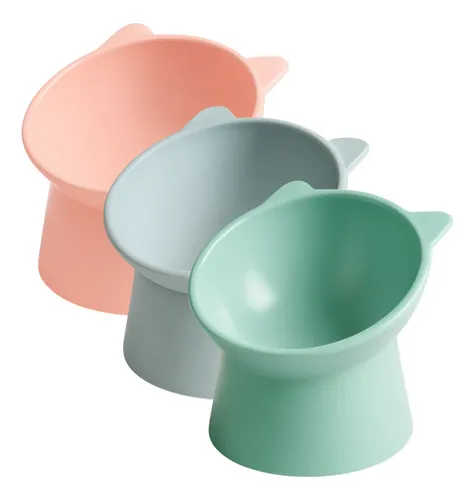 Kit 3 Comedouro Bebedouro Elevado Ergonomico Para Gatos