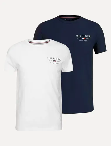 Kit Camisetas Tommy Hilfiger Brand Love Azul Marinho/branca