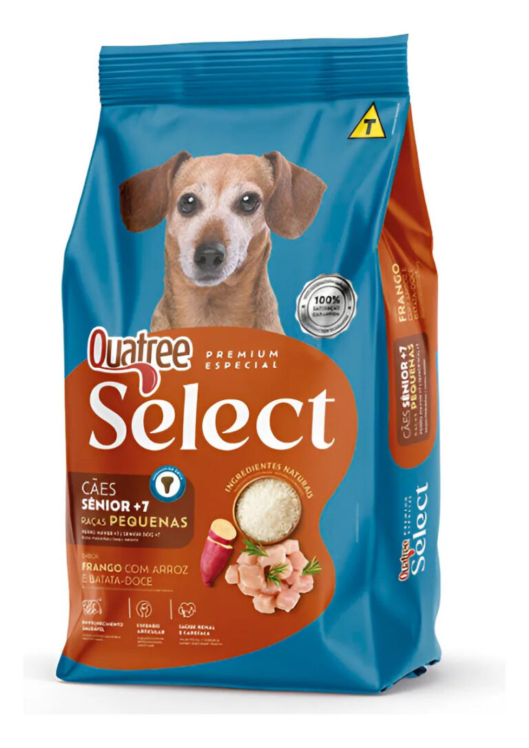 Ração Quatree Select Cães Sênior Raças Pequenas Frango 15 Kg
