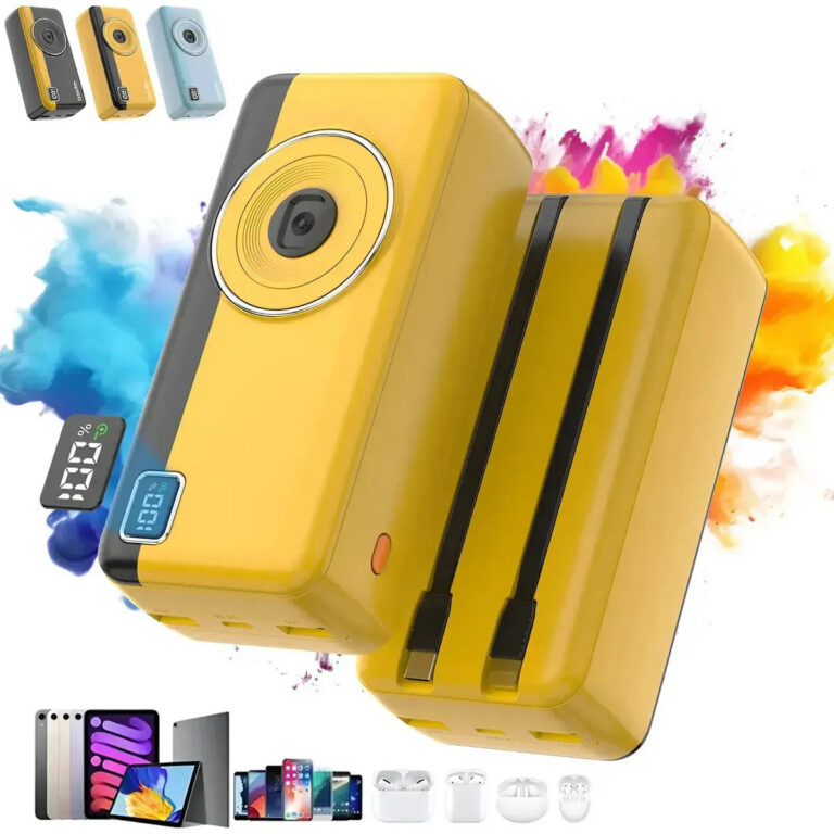 Power Bank Basike 30000mAh de Carregamento Rápido 22.5W para iPhone e Android com Cabos Integrados