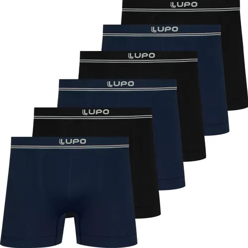 Kit 6 Cuecas Boxer Lupo Microfibra Sem Costura Box Masculina