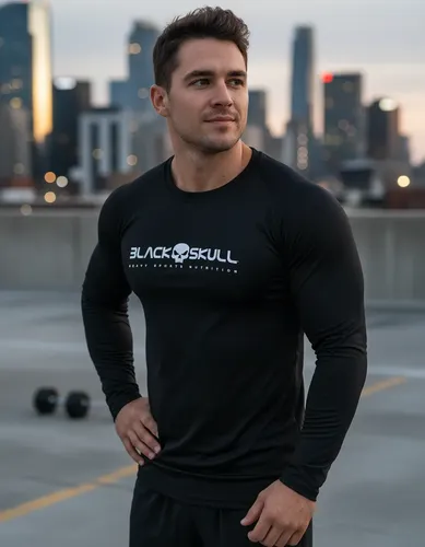 Camiseta Dry Fit Soldado Bope Manga Longa Black Skull