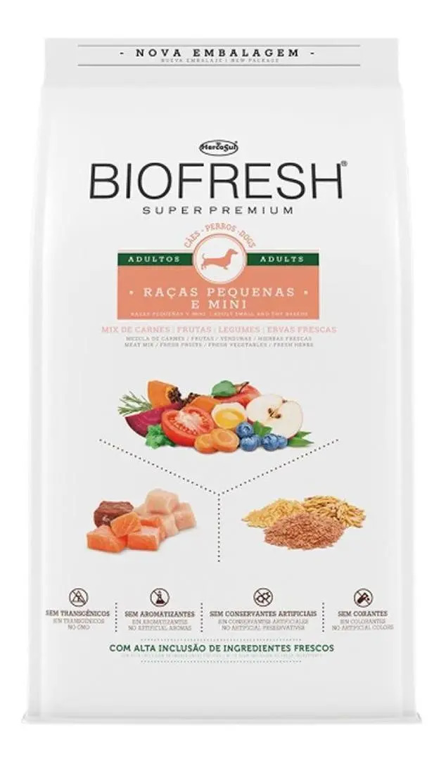 Ração Seca Biofresh Super Premium 15kg Cães Adultos Pequenas Raças