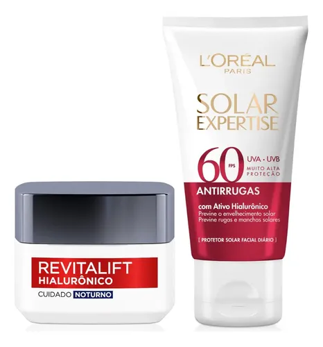 Kit Protetor Solar Fps60 Com Creme Facial 50ml Loréal Paris