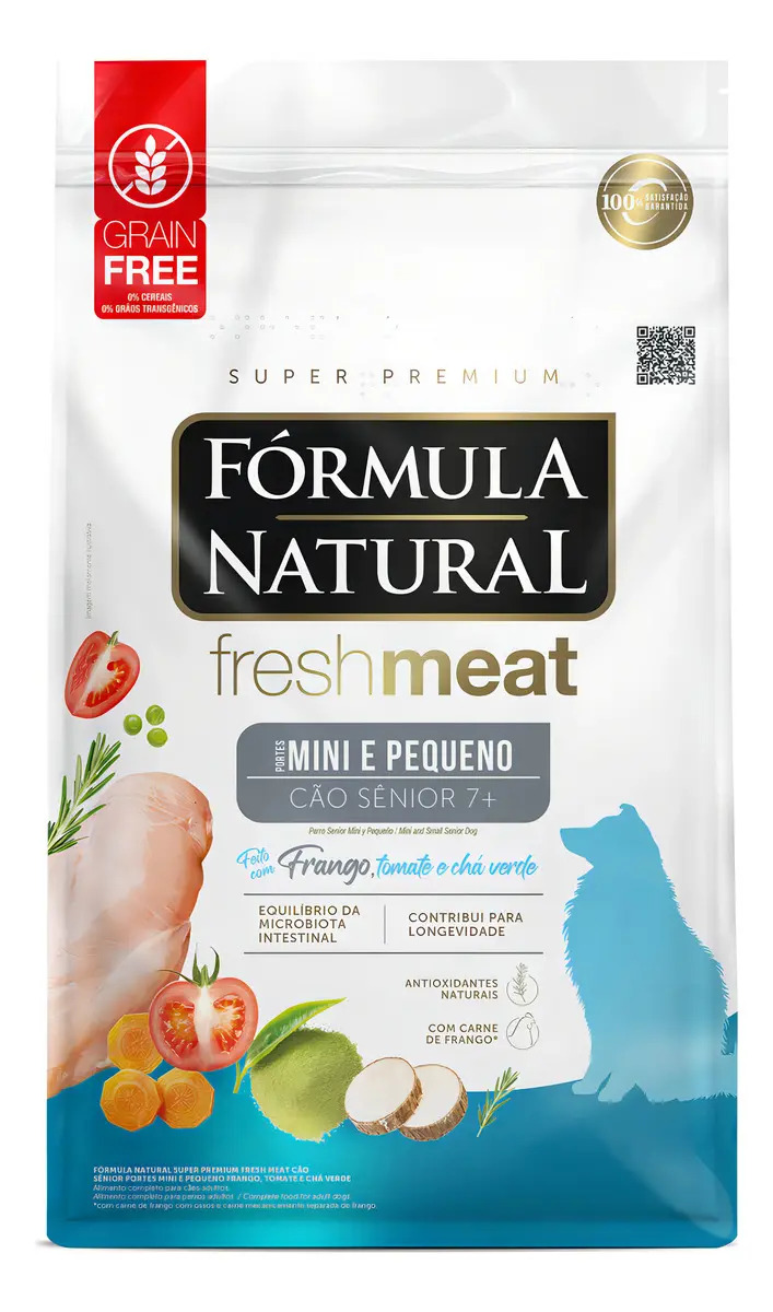 Ração Fórmula Natural Super Premium Fresh Meat Cão Sênior Portes Mini e Pequeno 2,5kg