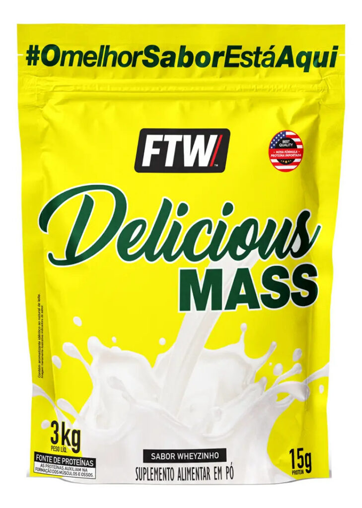 Delicious Mass Hipercalórico Refil 3kg Sabor Wheyzinho – FTW