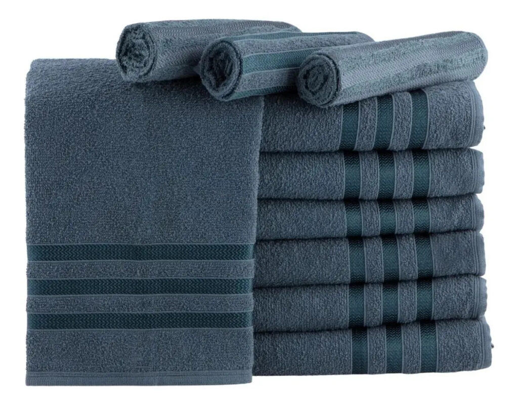 Kit 5 Toalhas De Rosto Para Salão 45×70 – Europa – Color Cor Cinza