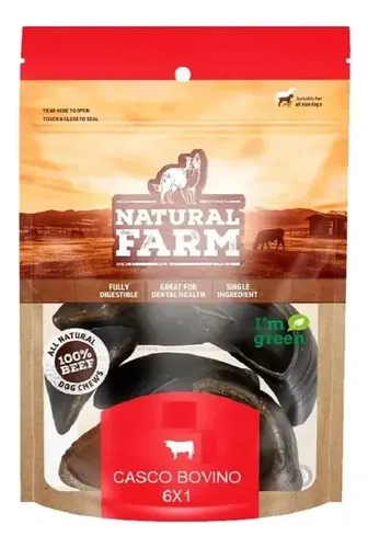 Mordedor Natural Para Cães Natural Farm – 6 Cascos Bovinos