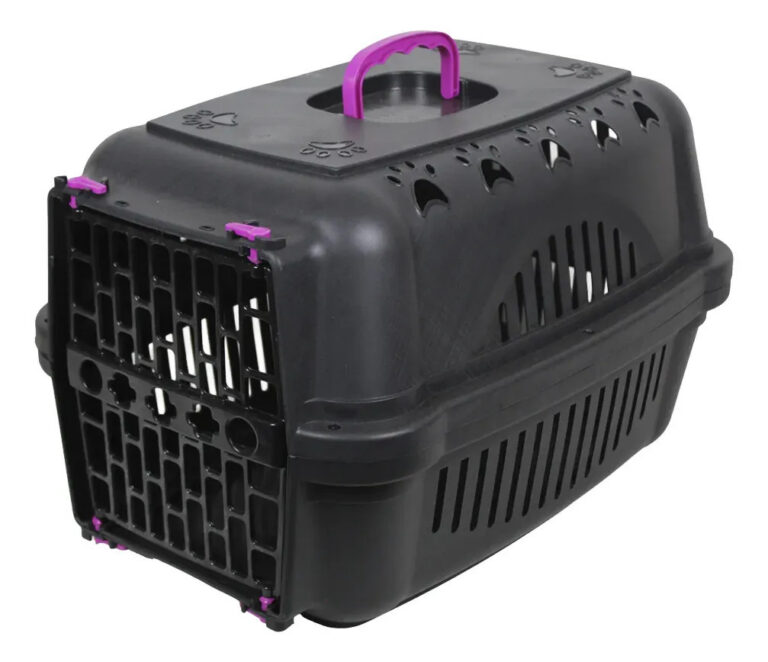 Caixa De Transporte Durapets N°3 Para Cães E Gatos Grandes Cor Roxo