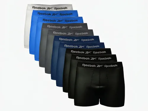Kit 10 Cuecas Boxer Reebok Sem Costura Microfibra