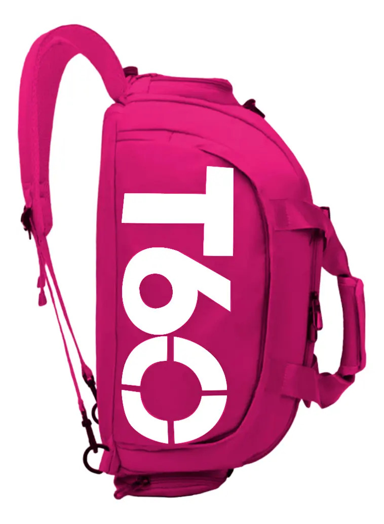 Bolsa Mala Viagem T60 Impermeável Esportiva C Compartimentos Academia Fitness Treino Transversal Porta Tênis Alça Ajustável Poliéster Grande Resistente Masculina Feminina Bagagem de Mão Bolsa de Ombro
